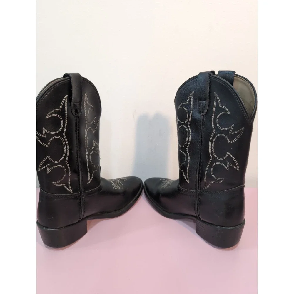 Boys Black Western Cowboy‎ Boots Size 1
